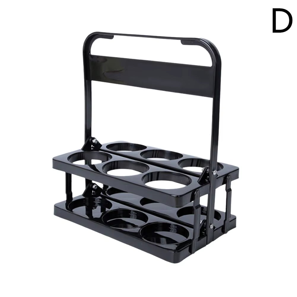 Portable Foldable Plastic Beer Rack Cup Organizer Wine Rack Beer Bottle Holder Beverage Basket Reusable Cocktail Rack