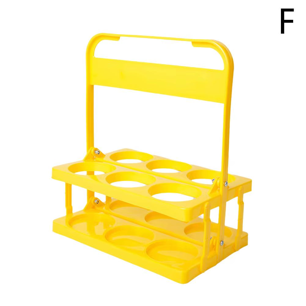 Portable Foldable Plastic Beer Rack Cup Organizer Wine Rack Beer Bottle Holder Beverage Basket Reusable Cocktail Rack
