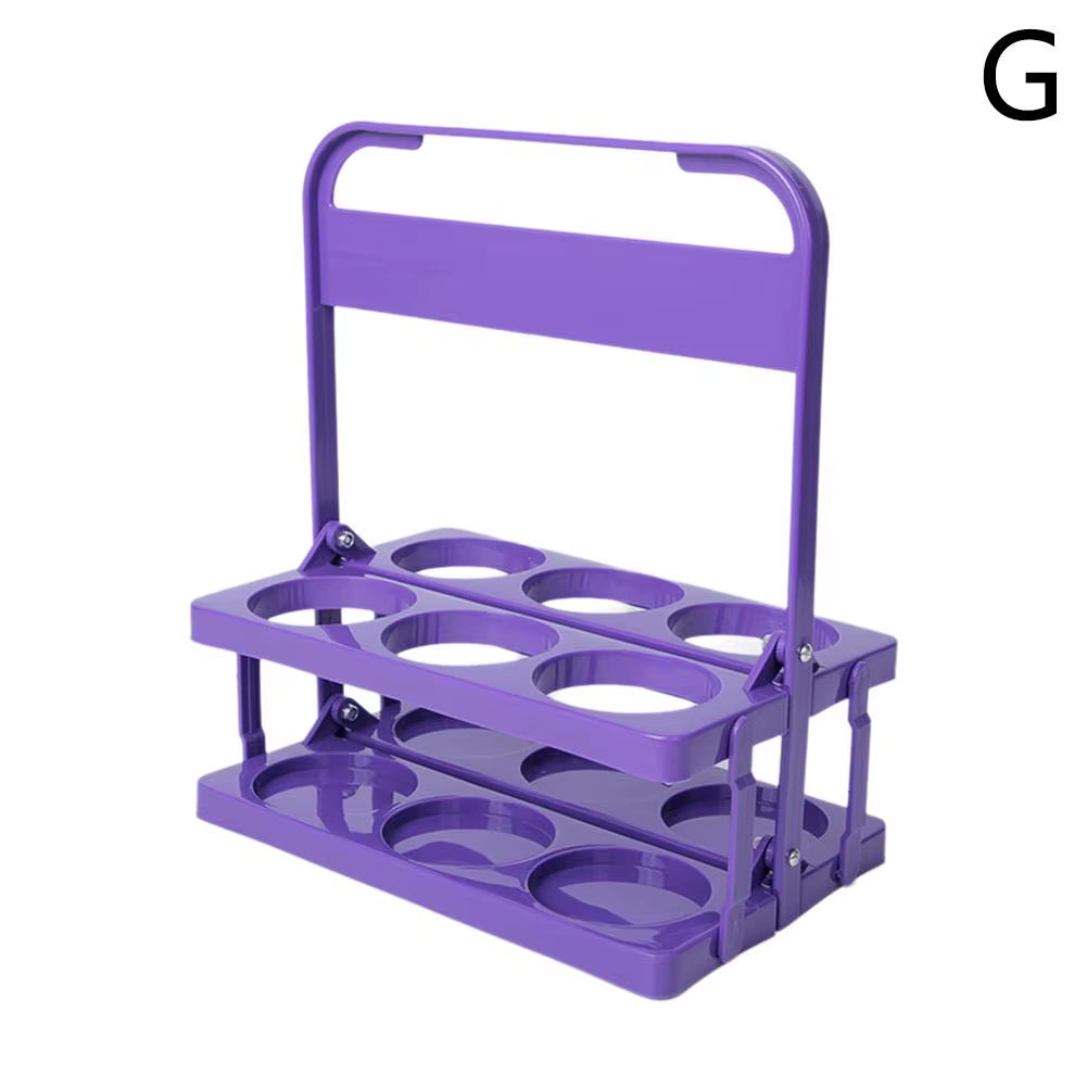 Portable Foldable Plastic Beer Rack Cup Organizer Wine Rack Beer Bottle Holder Beverage Basket Reusable Cocktail Rack