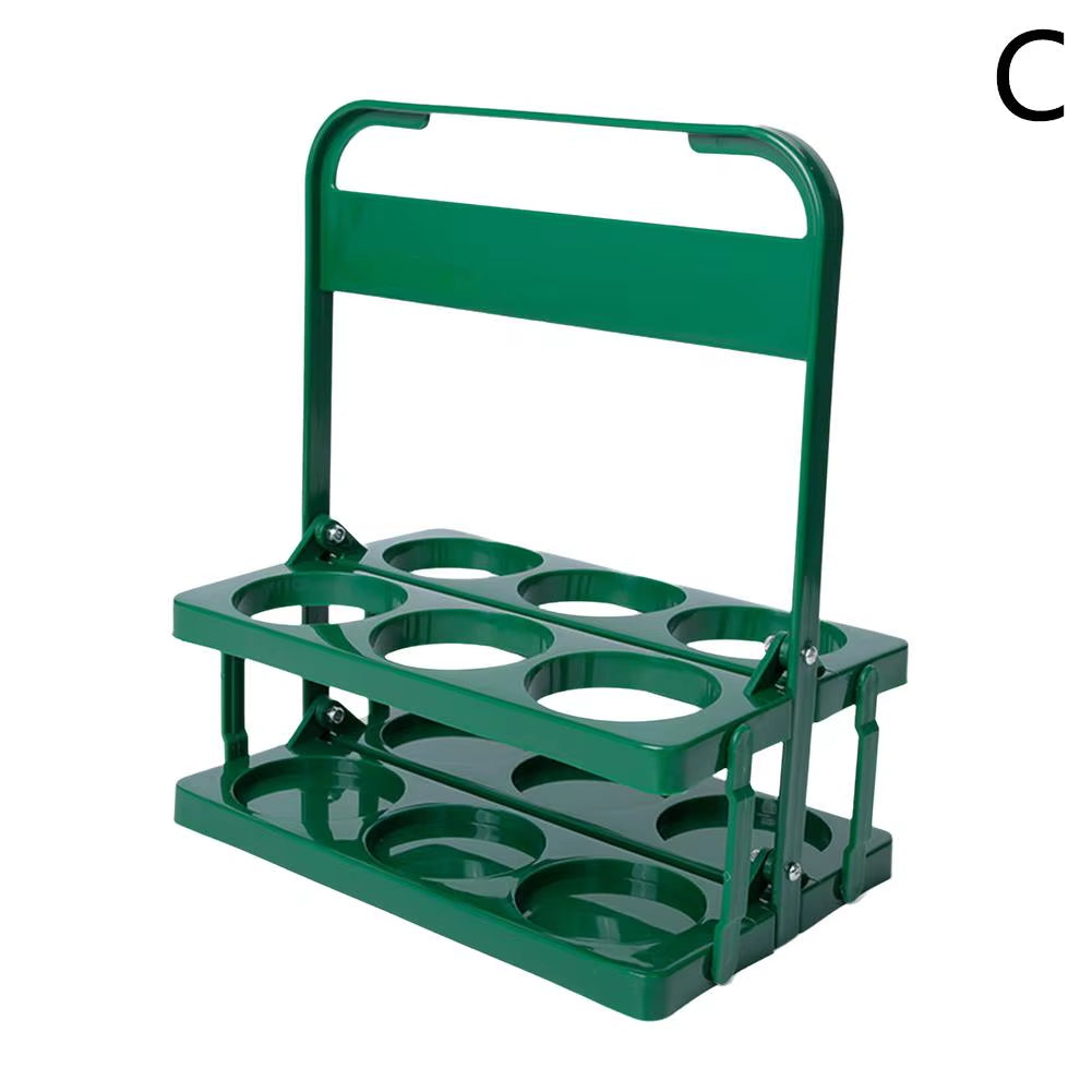 Portable Foldable Plastic Beer Rack Cup Organizer Wine Rack Beer Bottle Holder Beverage Basket Reusable Cocktail Rack