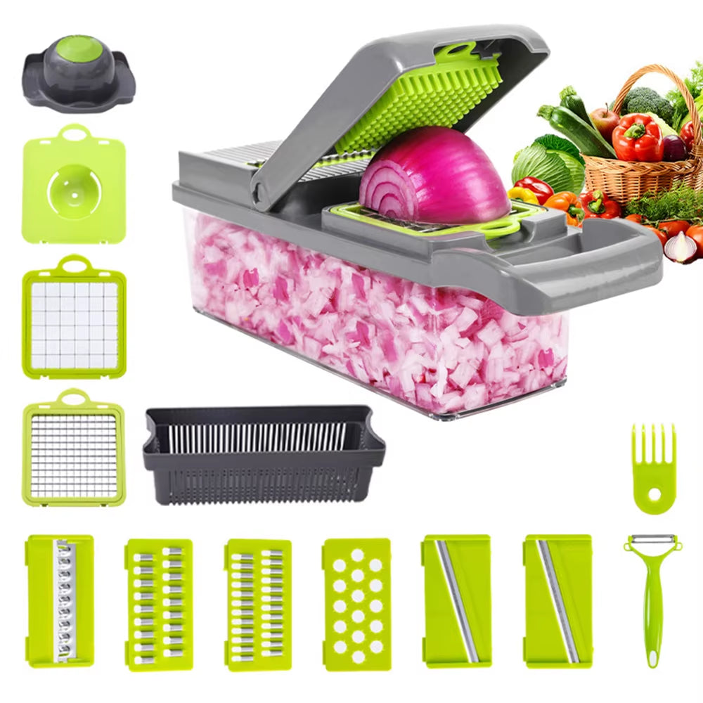 Multifunctional Vegetable Chopper Handle Food Grate Food Chopper Vegetable Slicer Dicer Cut Kitchen Items Cocina